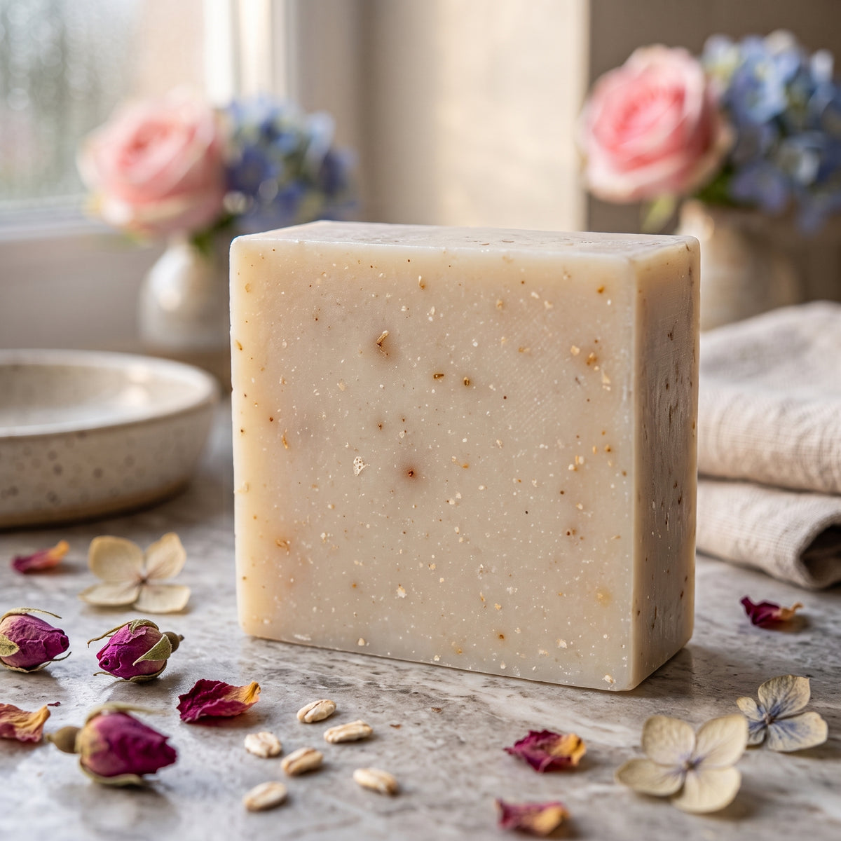 Hydrangea Rose & Oat Soap (Goat Milk)